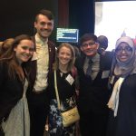 Emilie Tomas '19, Chris Stedman '08, Emma Blom '17, Chuill Lip '18, Fardosa Hassan '12